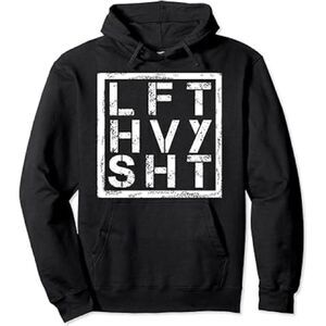 LFT HVY SHT Gym Weight Lifting Fitness Pullover Hoodie Sweatshirt • size Large